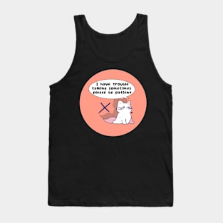 Speaking disability awareness cute cat Tank Top